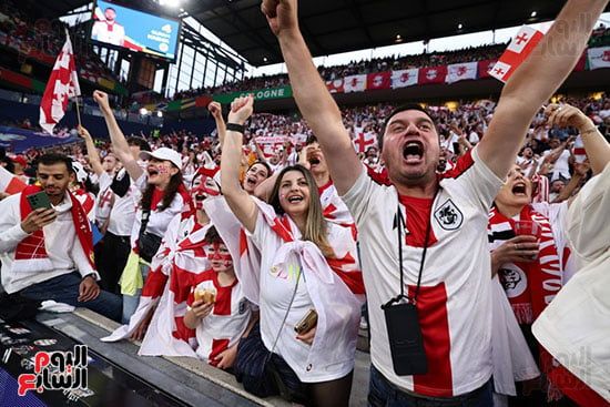 جماهير جورجيا خلال مباراة إسبانيا جماهير جورجيا خلال مباراة إسبانيا