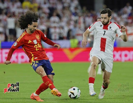 جانب من لقاء إسبانيا وجورجيا الشوط الأول جانب من لقاء إسبانيا وجورجيا الشوط الأول