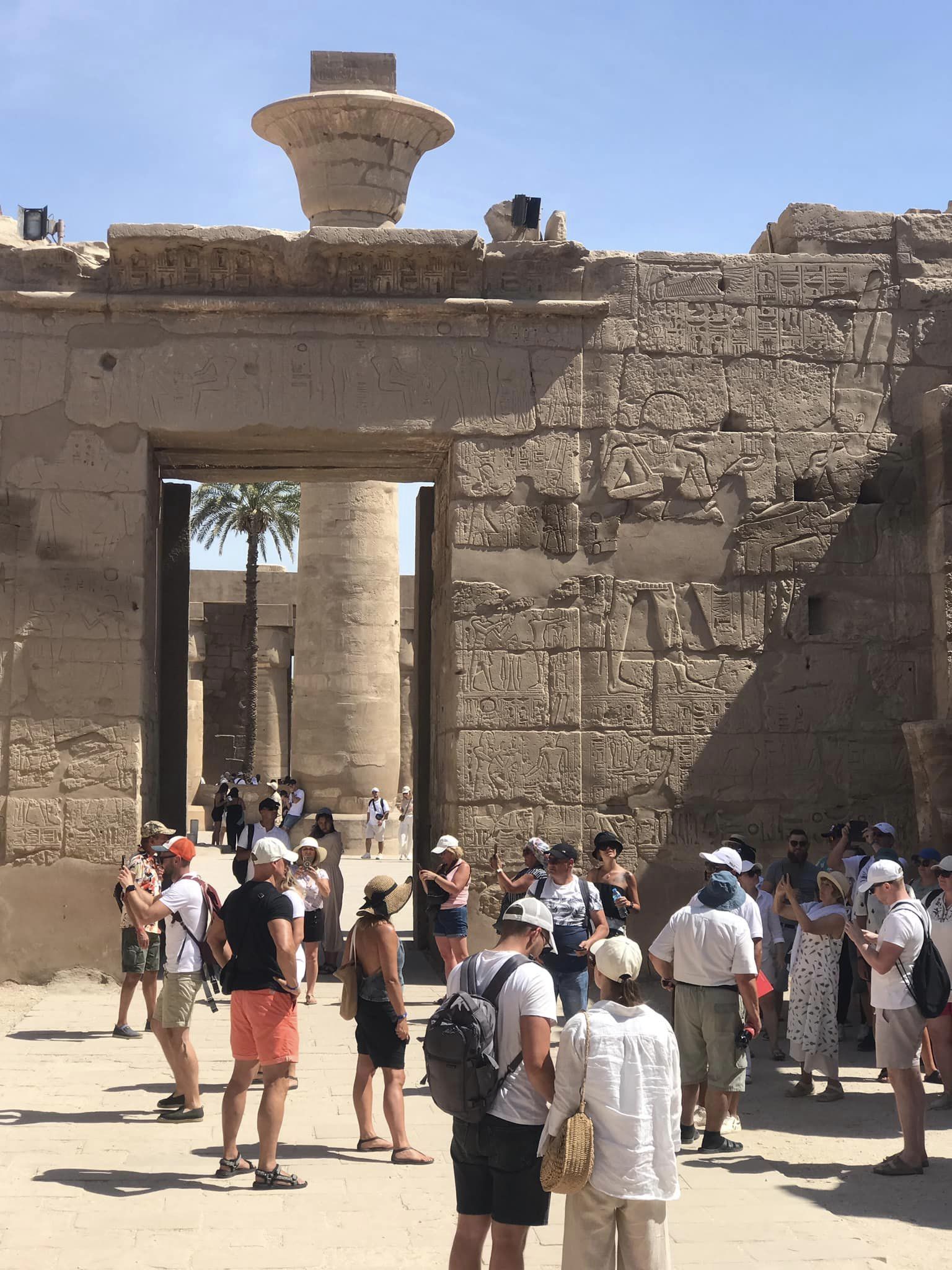 جانب من زيارات السائحين فى معابد الأقصر جانب من زيارات السائحين فى معابد الأقصر