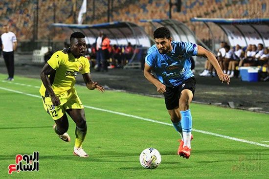 مصطفى شلبى خلال المباراة مصطفى شلبى خلال المباراة