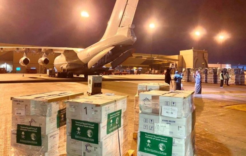 انطلاق أولى طلائع الجسور الإغاثية السعودية المقدمة للشعب السوري الشقيق