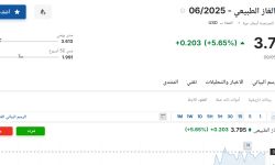 سعر عقود الغاز الطبيعي 06-2025 اليوم السبت 10 مايو 2025م آخر تحديث
