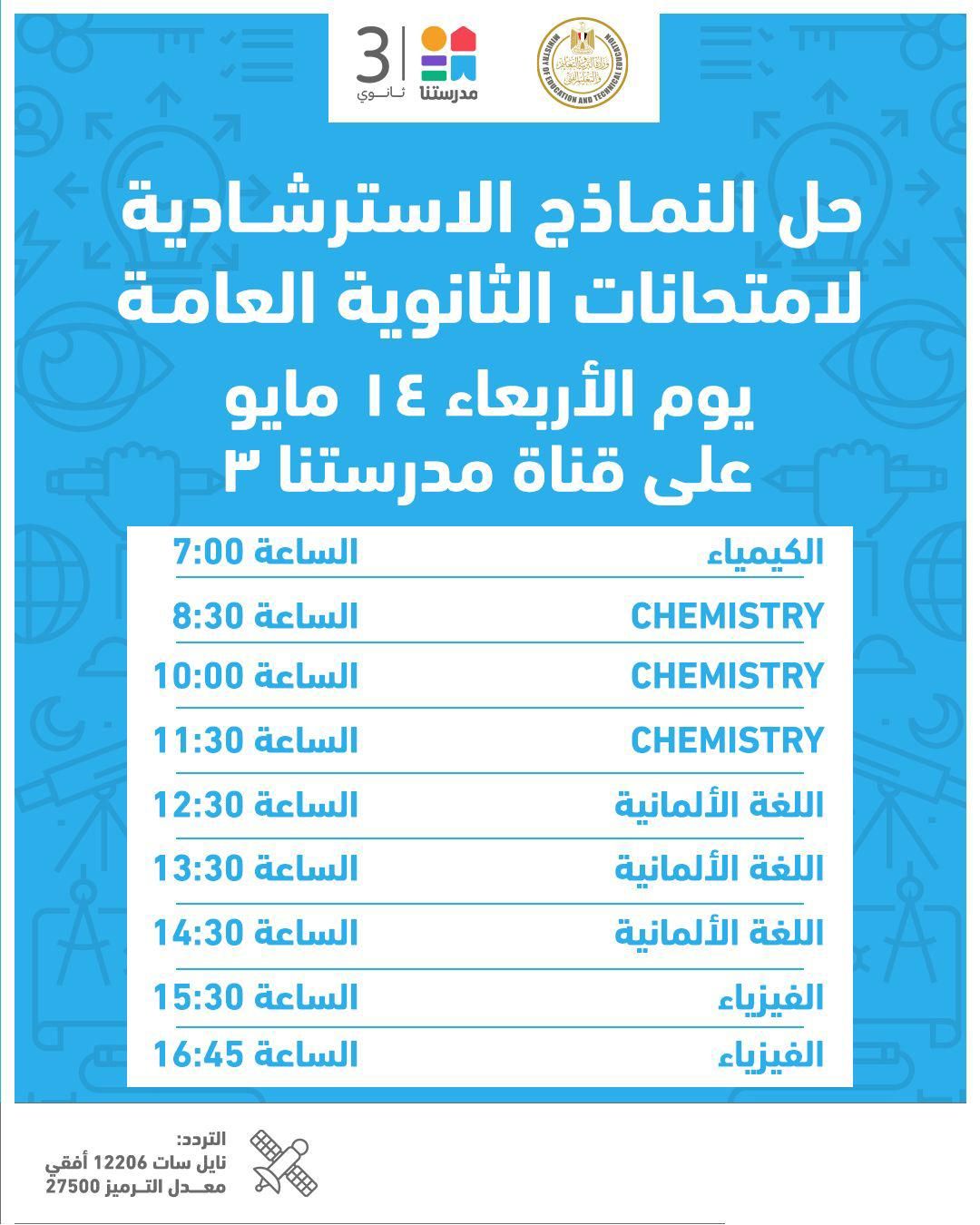نماذج استرشادية لامتحانات الثانوية نماذج استرشادية لامتحانات الثانوية