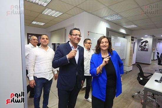 الكاتبة الصحفية علا الشافعى ونقيب الصحفيين خالد البلشى الكاتبة الصحفية علا الشافعى ونقيب الصحفيين خالد البلشى