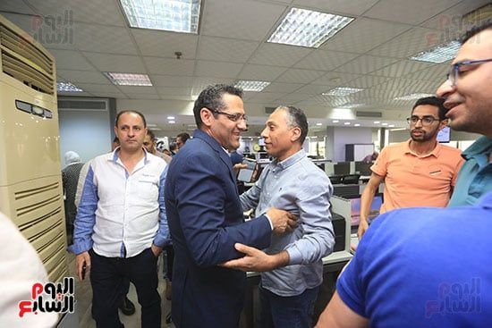 خالد البلشى فى زيارة لليوم السابع خالد البلشى فى زيارة لليوم السابع