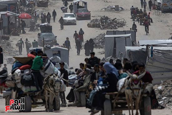 نازحين من شمال القطاع نازحين من شمال القطاع