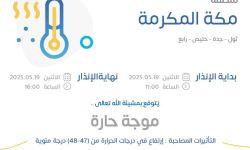 حالة الطقس اليوم في مكة المكرمة الإنذار الأصفر في ثول وجدة وخليص ورابغ