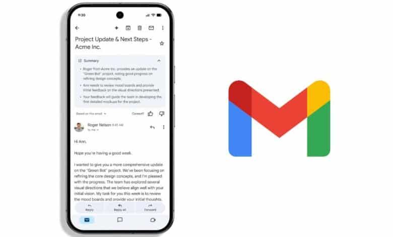 جوجل تُفعّل ميزة تلخيص البريد بالذكاء الاصطناعي تلقائيًا في Gmail