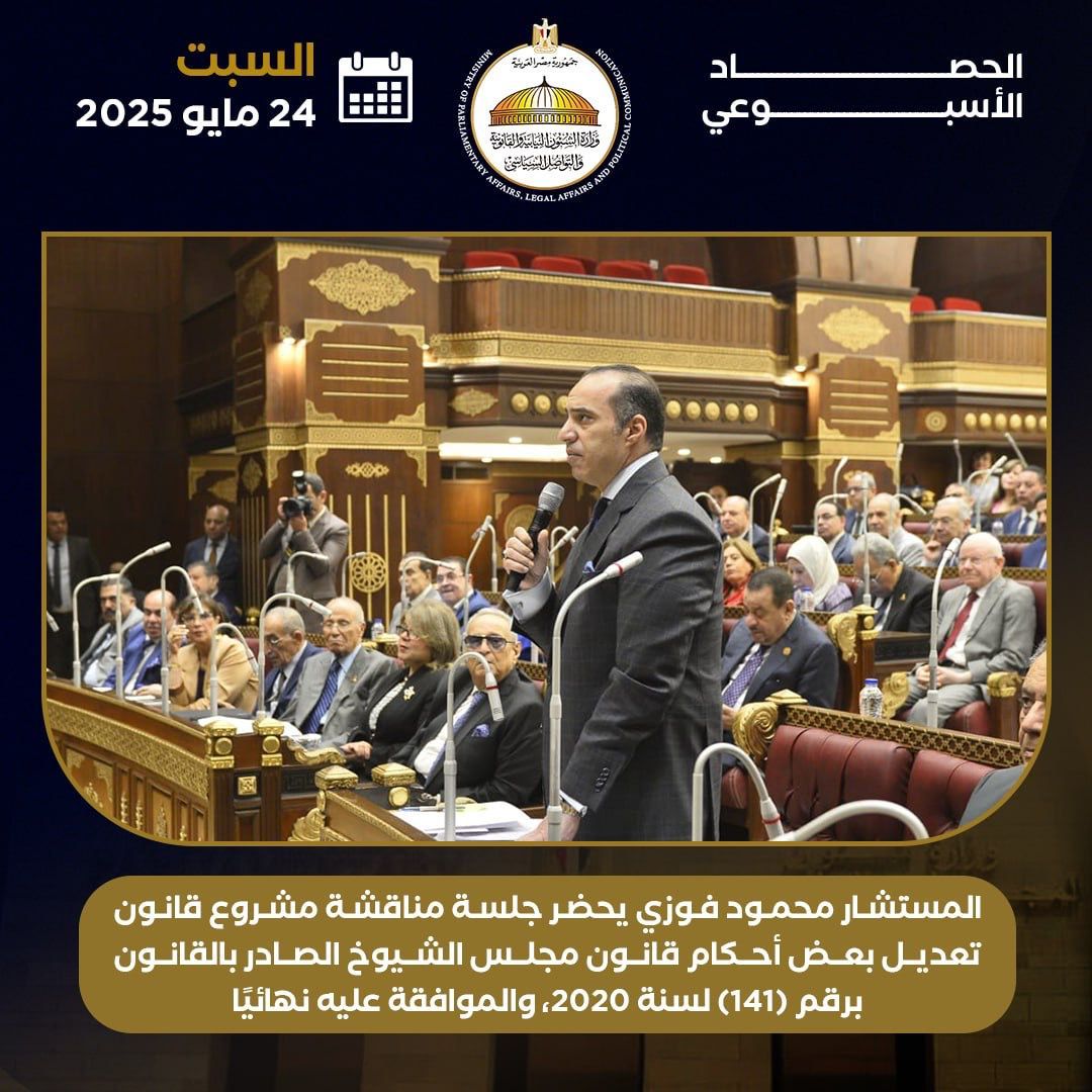 حصاد تحركات المستشار محمود فوزي وزير المجالس النيابية والتواصل السياسى (12) حصاد تحركات المستشار محمود فوزي وزير المجالس النيابية والتواصل السياسى (12)