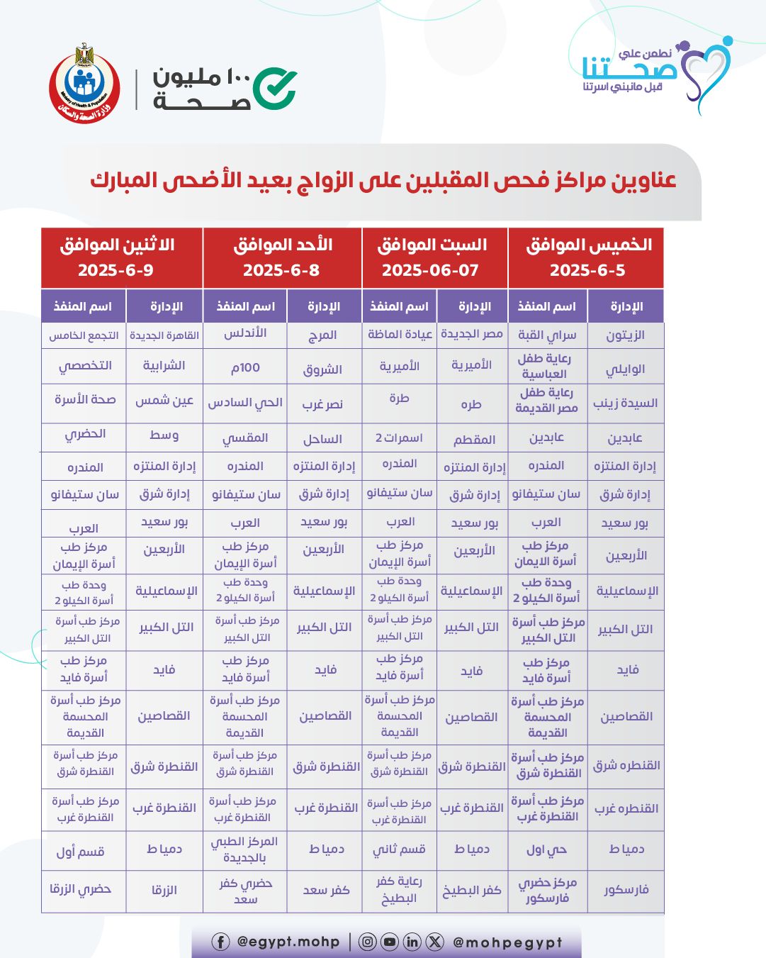 منافذ فحص ورعاية المقبلين على الزواج خلال عيد الأضحى المبارك-02 منافذ فحص ورعاية المقبلين على الزواج خلال عيد الأضحى المبارك-02