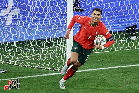 رونالدو وفرحة تسجيل الهدف رونالدو وفرحة تسجيل الهدف