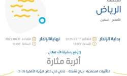 حالة الطقس اليوم في الرياض الإنذار الأصفر في الأفلاج والسليل