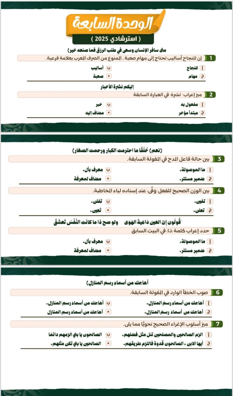 مراجعة النحو للثانوية العامة مراجعة النحو للثانوية العامة