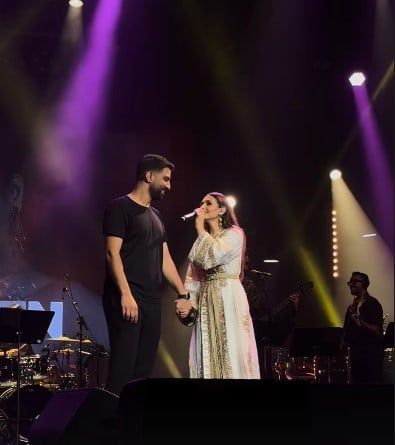 كارمن سليمان وزوجها من مهرجان موازين كارمن سليمان وزوجها من مهرجان موازين