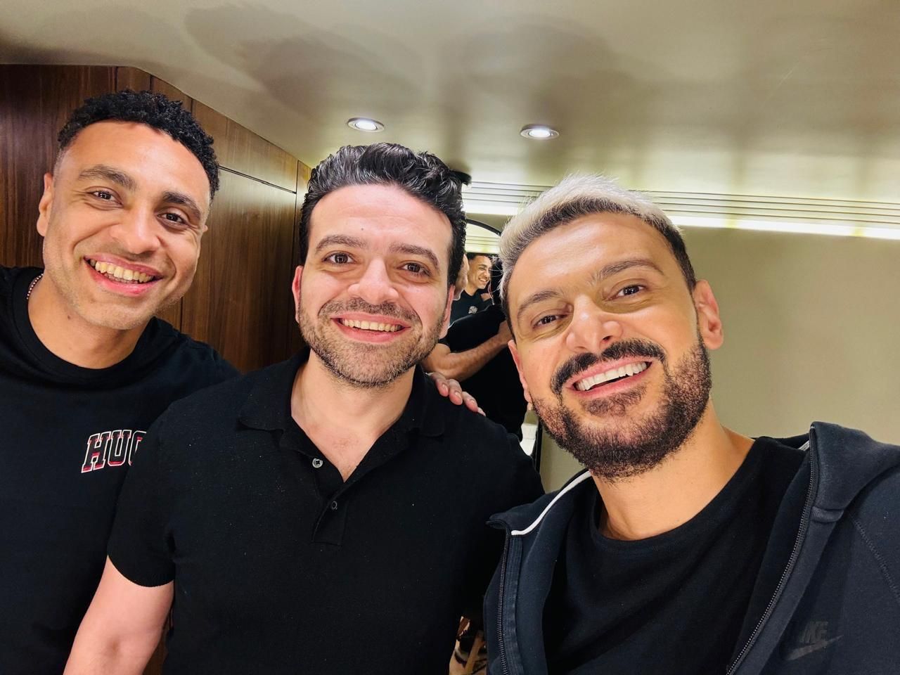 رامز جلال مع المؤلفين فاروق هاشم ومصطفى عمر رامز جلال مع المؤلفين فاروق هاشم ومصطفى عمر