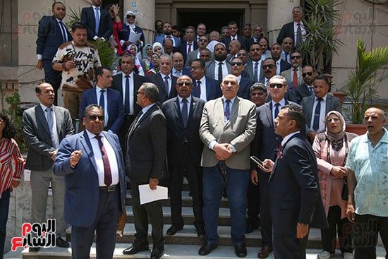 وقفة احتجاجية للمحامين (2) وقفة احتجاجية للمحامين (2)
