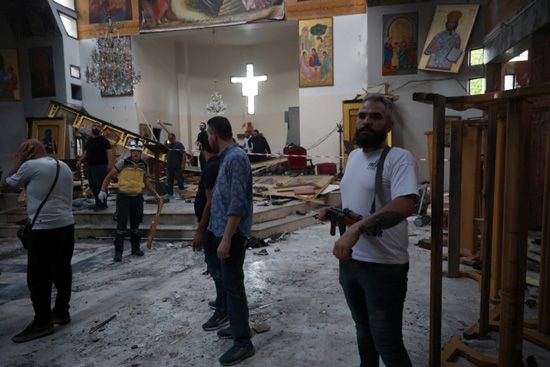 تفجير داعشي يستهدف كنيسة مار إلياس فى سوريا (11) تفجير داعشي يستهدف كنيسة مار إلياس فى سوريا (11)