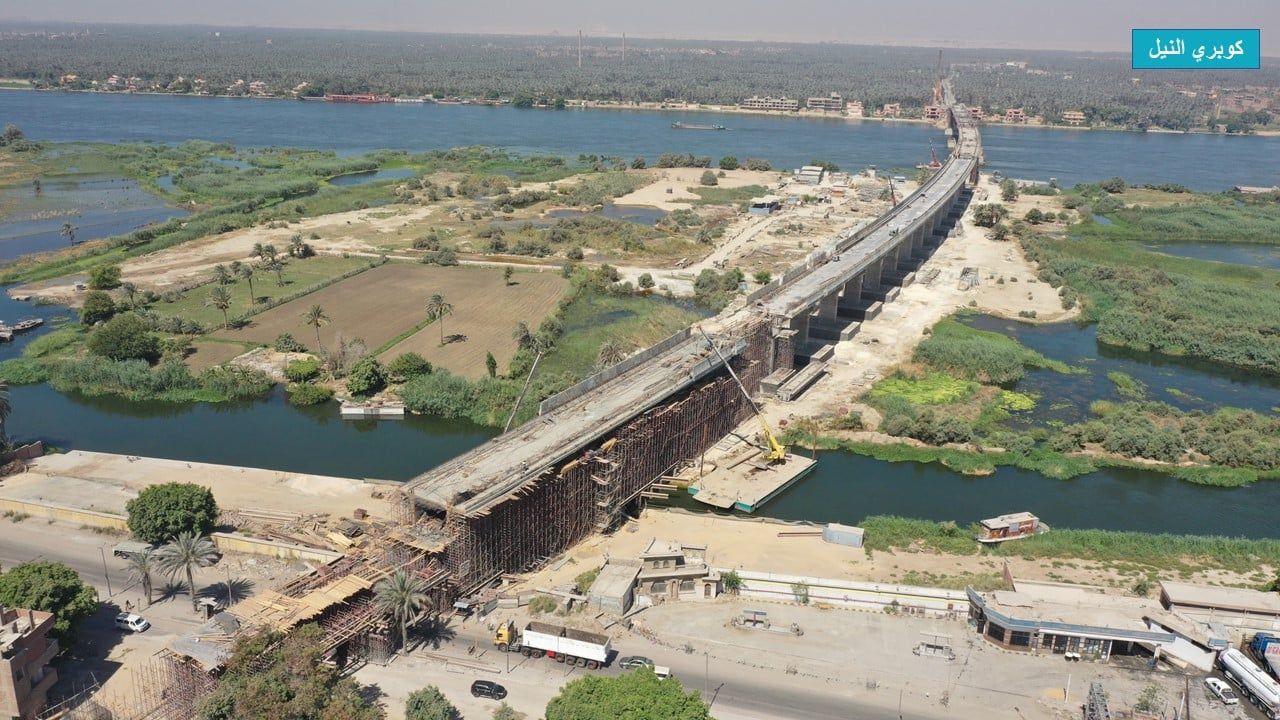 كوبري النيل بمسار القطار السريع (6) كوبري النيل بمسار القطار السريع (6)