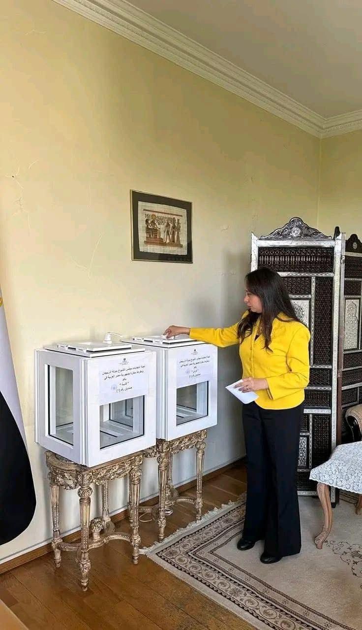 سيدة تدلي بصوتها سيدة تدلي بصوتها