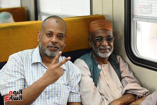 قطار العودة للسودان ينطلق من محطة مصر (2) قطار العودة للسودان ينطلق من محطة مصر (2)
