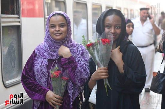 قطار العودة للسودان ينطلق من محطة مصر (5) قطار العودة للسودان ينطلق من محطة مصر (5)