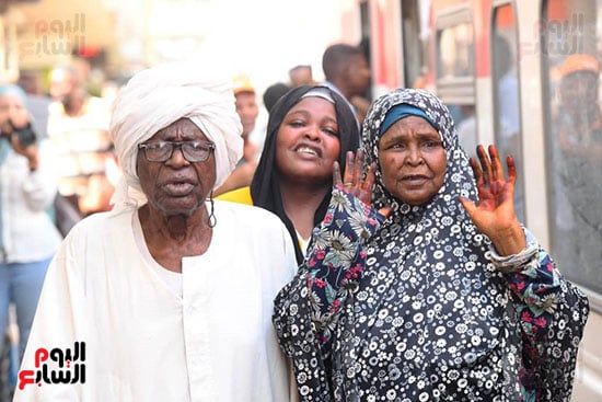 قطار العودة للسودان ينطلق من محطة مصر (11) قطار العودة للسودان ينطلق من محطة مصر (11)
