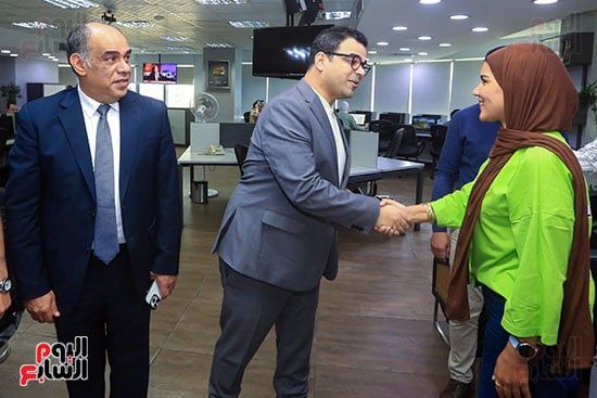 مصطفى عمار رئيس تحرير الوطن مع الزميلة احسان السيدرئيس تحرير موقع برلمانى
