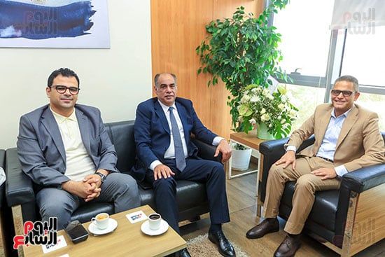 جانب من اللقاء بمكتب رئيس تحرير اليوم السابع