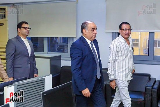 دندراوى الهوارى رئيس التحرير التنفيذى لليوم السابع مع الدكتور أحمد محمود رئيس مجلس أداره الوطن