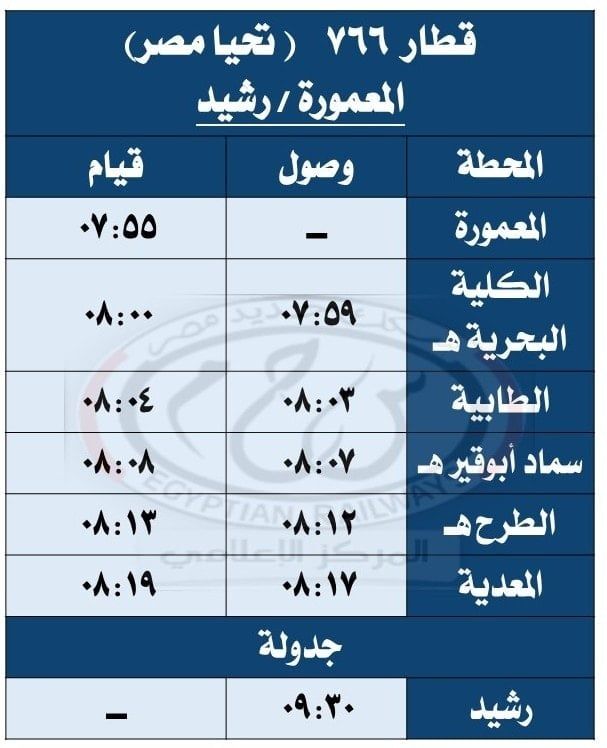 تعديل مواعيد بعض القطارات (4)