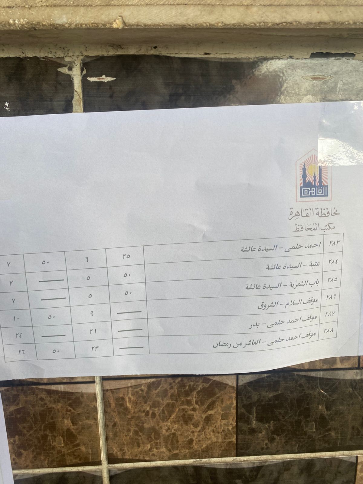 وضع لافتات تعريفة الركوب الجديدة بموقف عبدالمنعم رياض (5) وضع لافتات تعريفة الركوب الجديدة بموقف عبدالمنعم رياض (5)