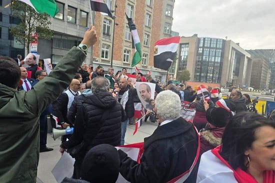 وقفة تأييد للرئيس السيسي أمام المفوضية الأوروبية (3) وقفة تأييد للرئيس السيسي أمام المفوضية الأوروبية (3)
