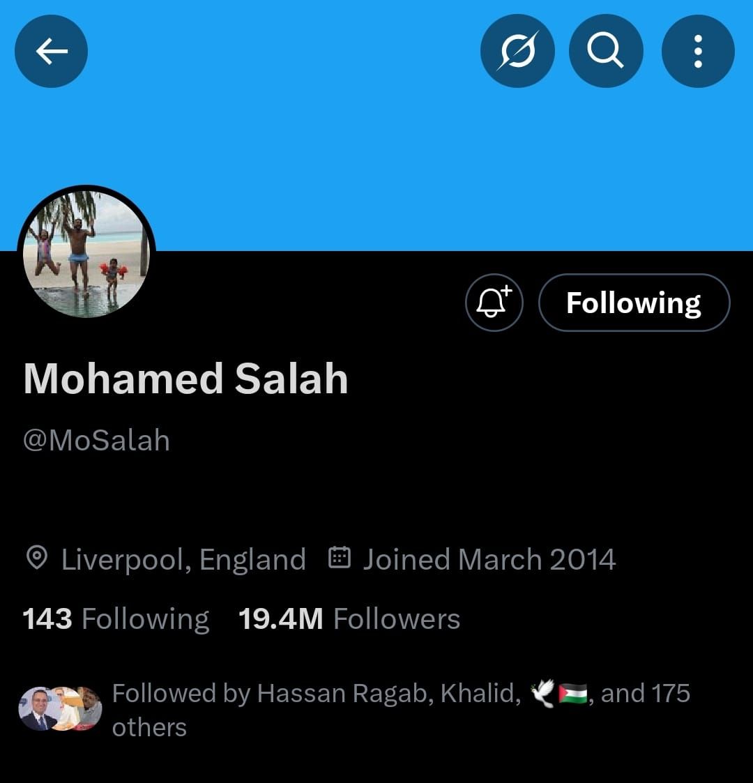 حساب محمد صلاح على أكس حساب محمد صلاح على أكس