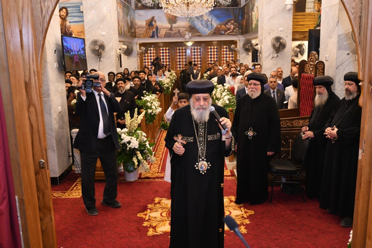 جانب من وصول قداسة البابا جانب من وصول قداسة البابا