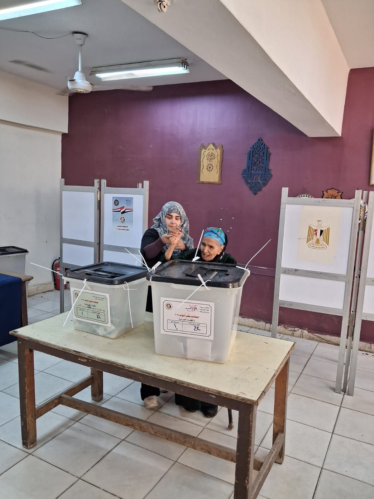 سيدة مسنة تدلى بصوتها فى انتخابات مجلس النواب بالدقى سيدة مسنة تدلى بصوتها فى انتخابات مجلس النواب بالدقى