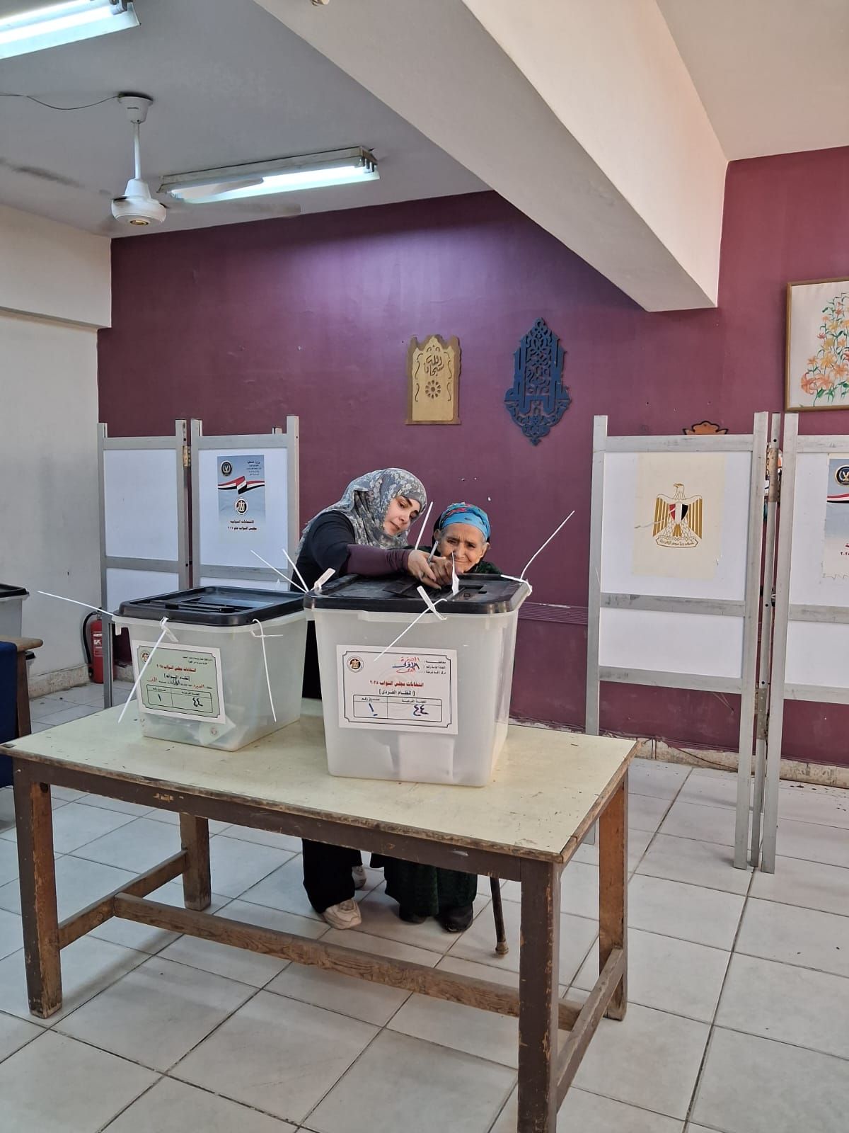 سيدة مسنة تدلى بصوتها فى انتخابات مجلس النواب بالدقى سيدة مسنة تدلى بصوتها فى انتخابات مجلس النواب بالدقى