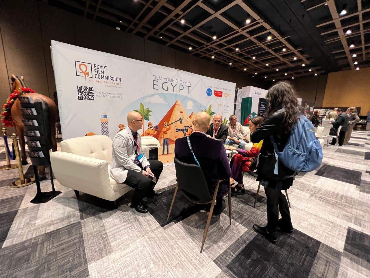 أعضاء جناح لجنة مصر للأفلام