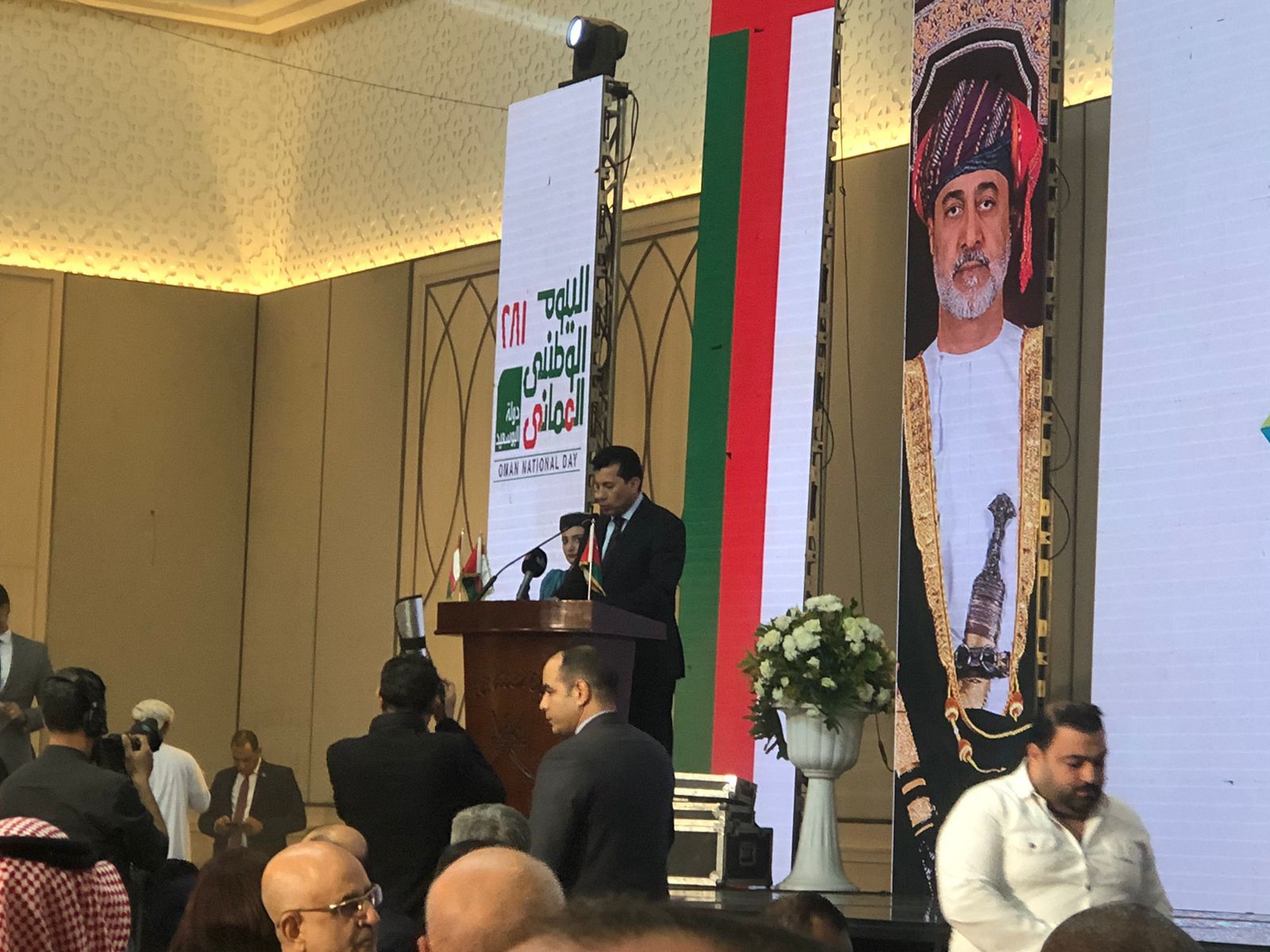 وزير الشباب والرياضة خلال الاحتفالية