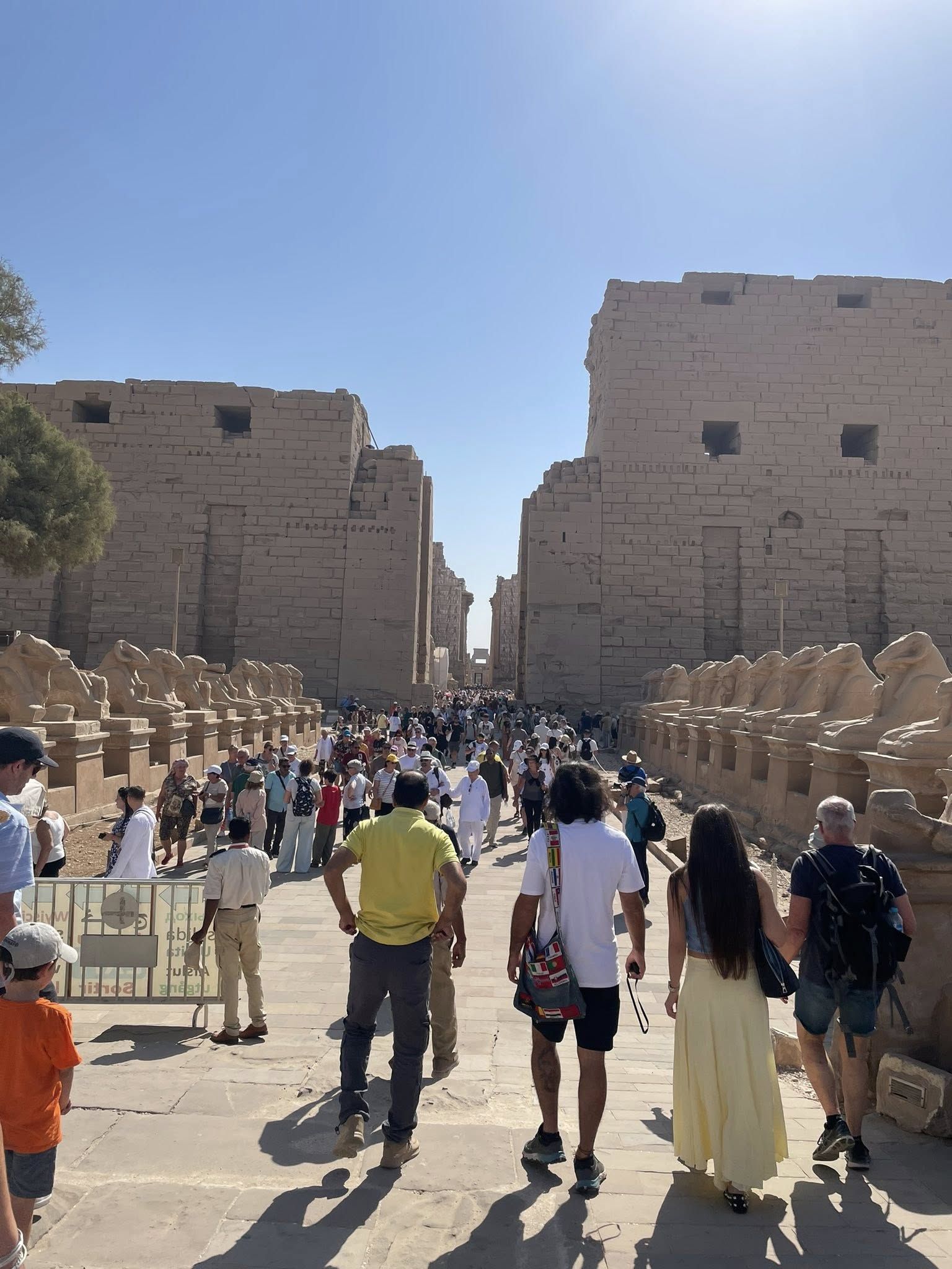 جانب من الزيارات السياحية الكبيرة بالكرنك