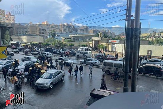 الأمطار بمدينة المنصورة الأمطار بمدينة المنصورة