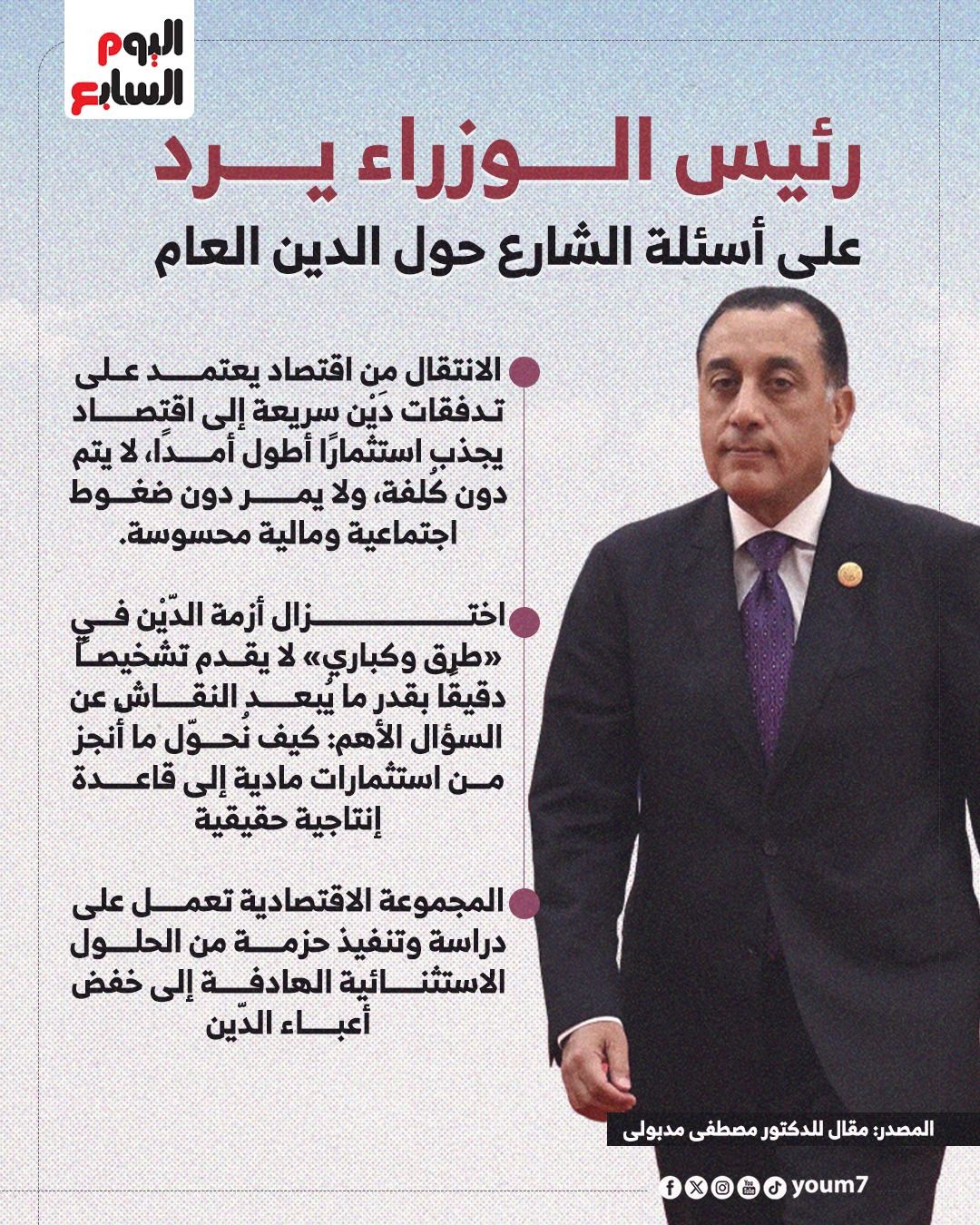 من مقال رئيس الوزراء يرد على أسئلة الشارع حول الدين العام من مقال رئيس الوزراء يرد على أسئلة الشارع حول الدين العام