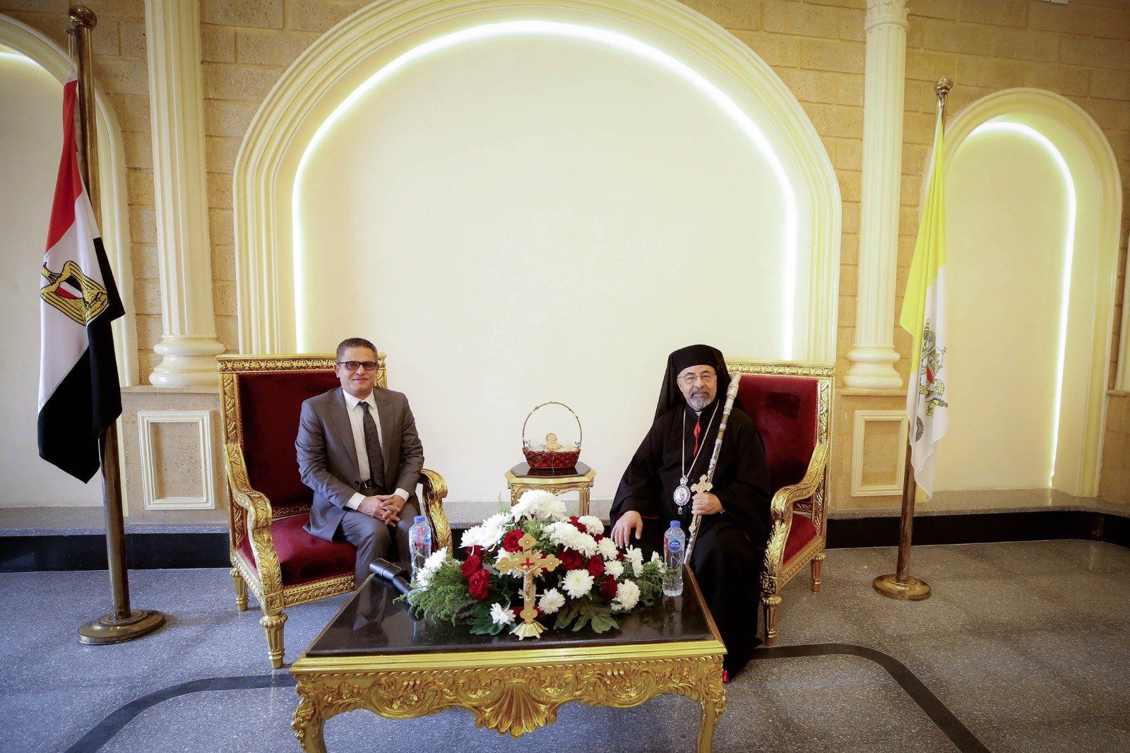 جانب من تقديم اليوم السابع تهنئة الأقباط الكاثوليك بالعيد