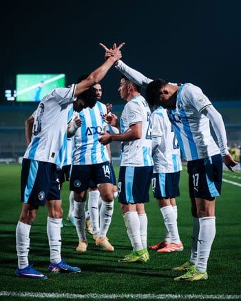 بيراميدز يحتفل بالهدف الأول بيراميدز يحتفل بالهدف الأول