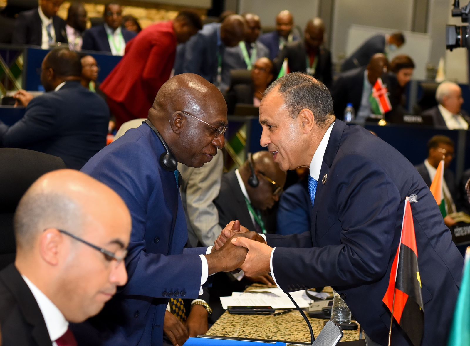 وزير الخارجية مع نظرائه الأفارقة