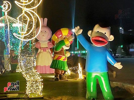 مجسمات بوجى وطمطم فى مدينة الخارجة مجسمات بوجى وطمطم فى مدينة الخارجة