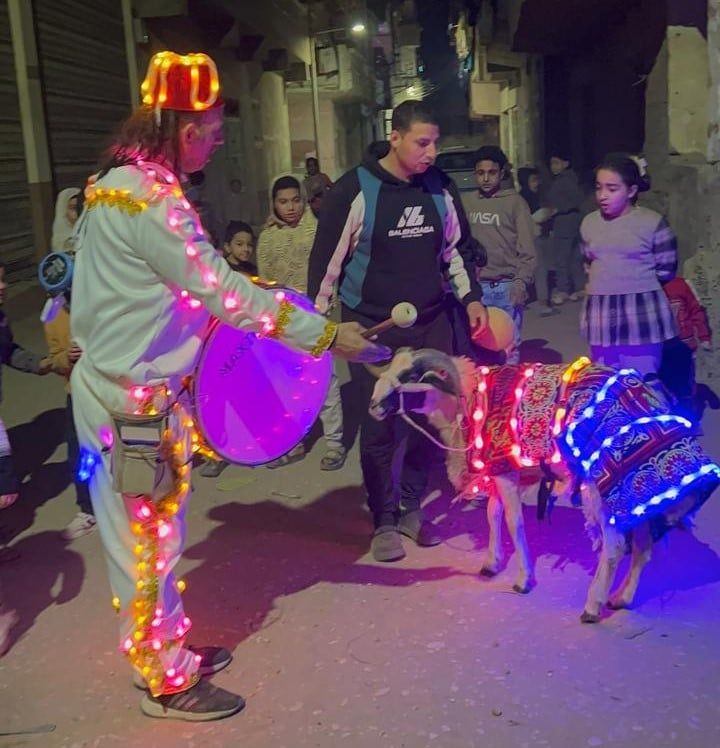 مسحراتي وخروفه المضئ بالدقهلية مسحراتي وخروفه المضئ بالدقهلية