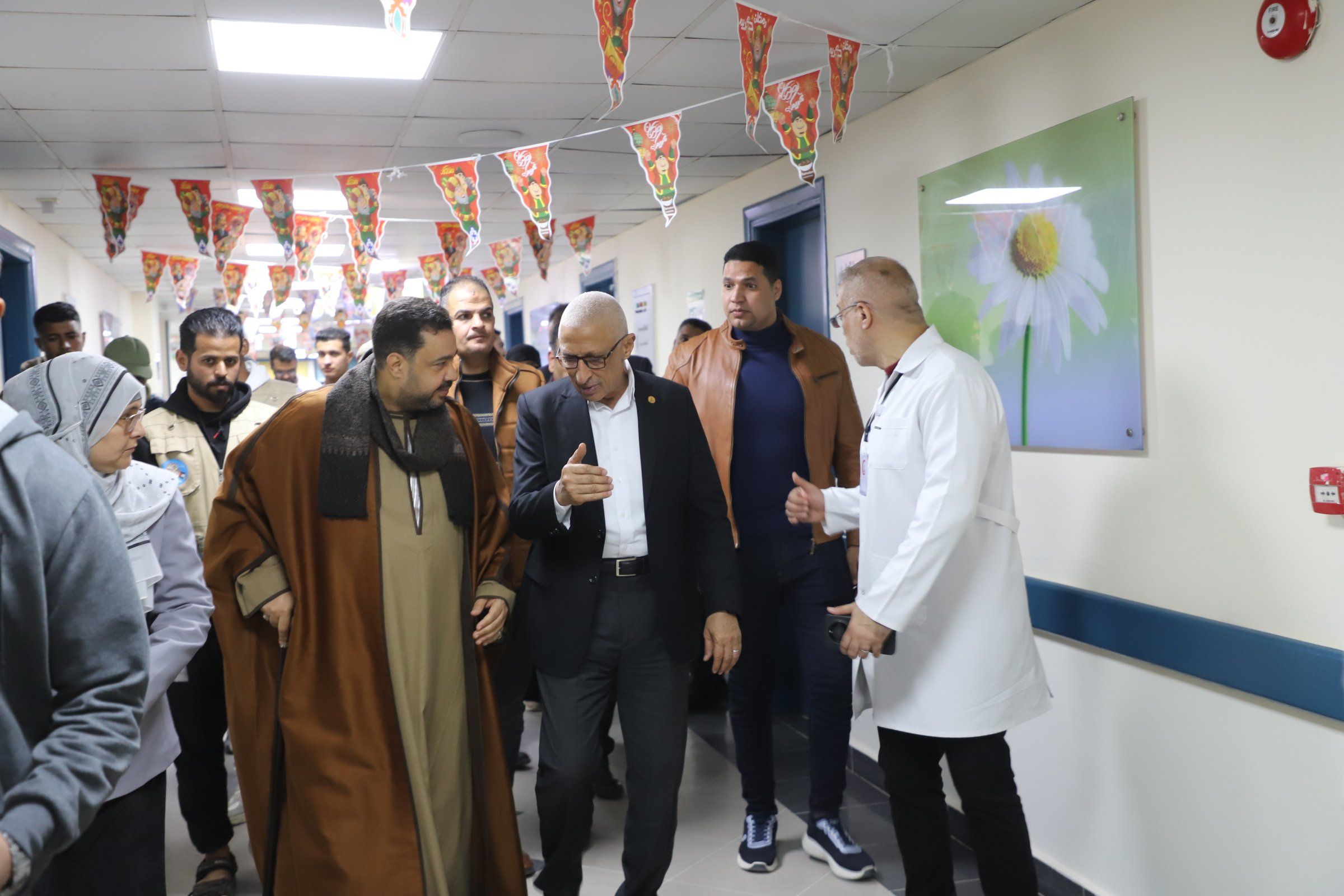 اثناء تفقد مستشفي العريش العام اثناء تفقد مستشفي العريش العام