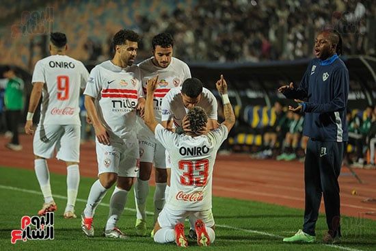 احتفال فريق الزمالك بالهدف احتفال فريق الزمالك بالهدف