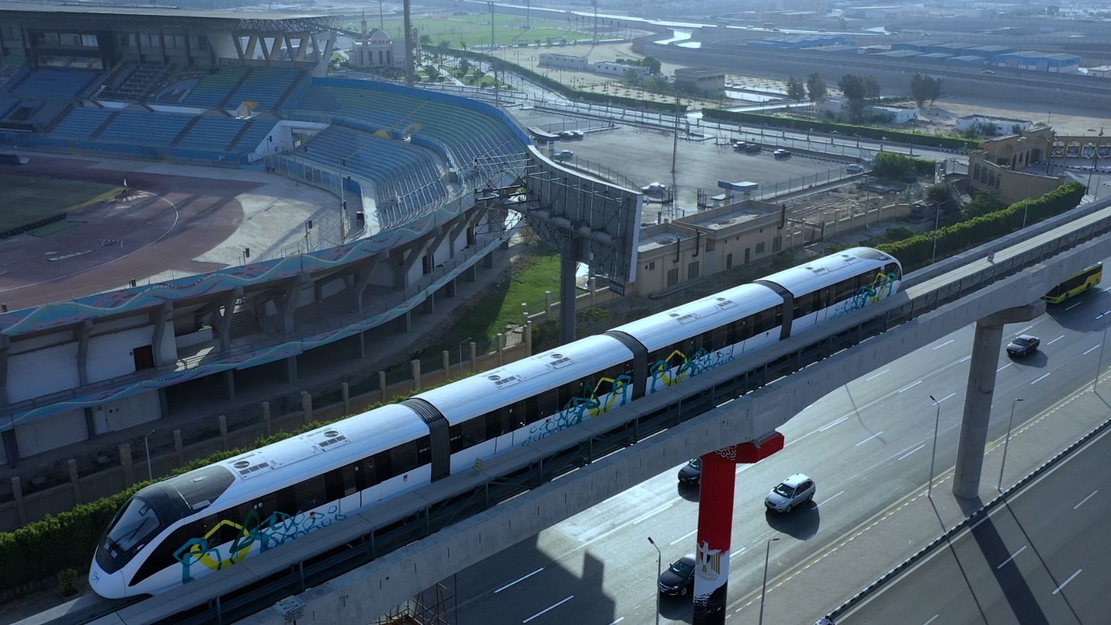 افتتاح مشروع مونوريل شرق النيل بطول 56.5 كم افتتاح مشروع مونوريل شرق النيل بطول 56.5 كم