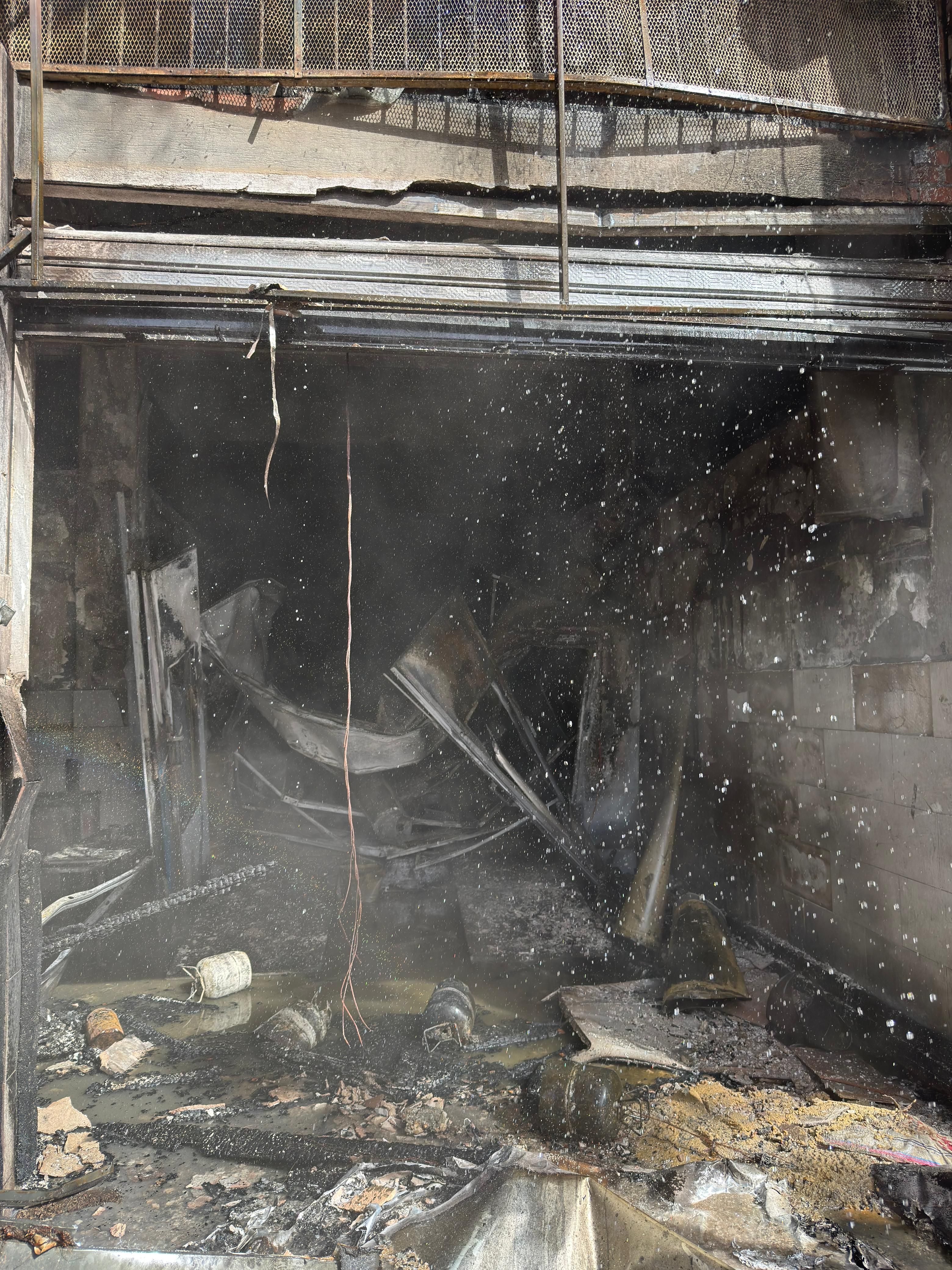 حريق ورشة بالشرابية حريق ورشة بالشرابية